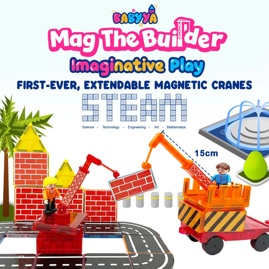 BaByYa B.B.Mag | Mag-The-Builder 42 Pcs with Stickers