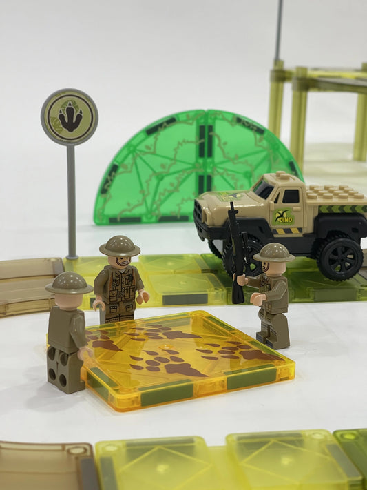 BabyYa B.B.Mag | Dino Park 154 Pcs with Dinosaur Figurines