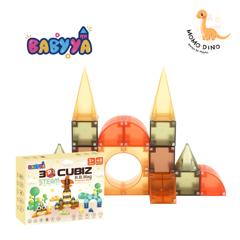 BabyYa B.B Mag 3D Cubiz [Magnetic Cubes] 48 pcs