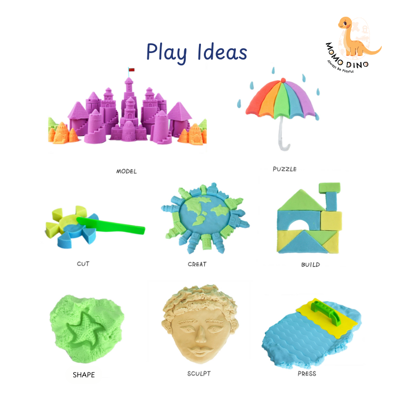 BabyYa Wonder Sand | Launching Set with 3kg Wonder Sand + 29pcs Molds + 1 Activity Tray | Limited Sets only!